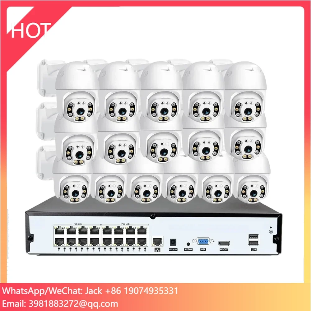 Home Security And Camera System - ชุดกล้องวงจรปิดแบบมีสาย Colorvu NVR ความละเอียด 5MP กล้อง