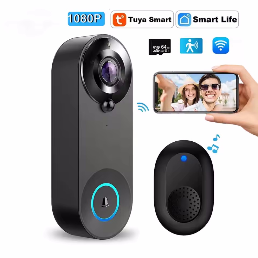 Home Security Premium - Tuya 1080P Wireless WIFI Doorbell วิดีโอ