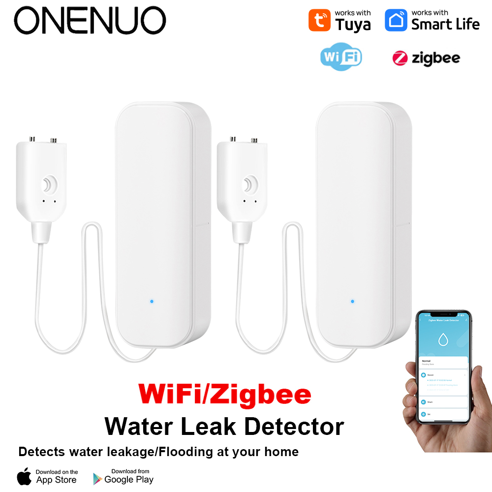 Home Security System - WiFi/Zigbee Water Sensor Tuya รั่วเครื่องตรวจจับน้ําท่วม Smart