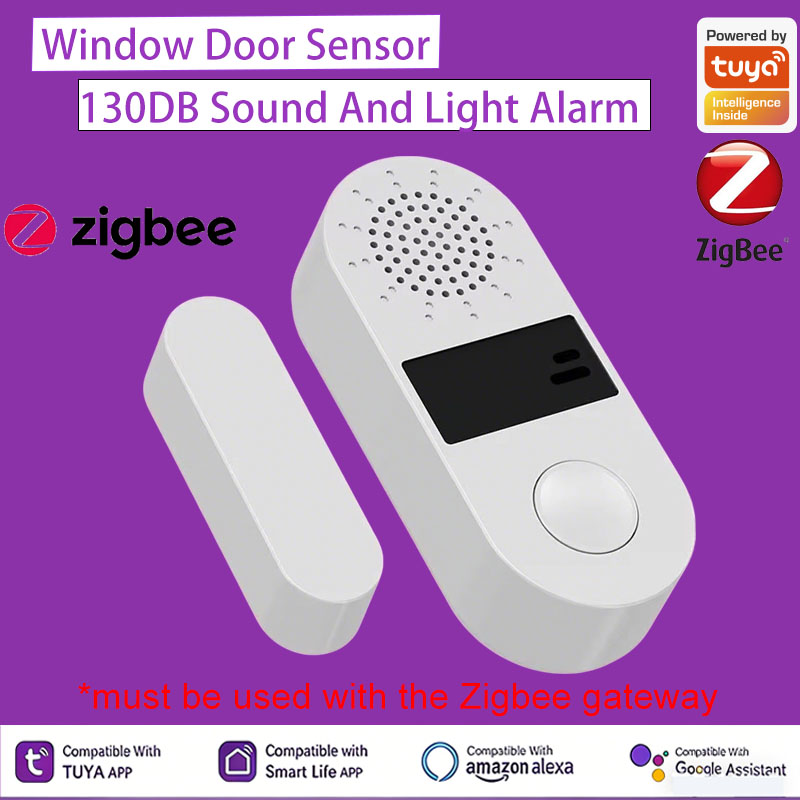 Window Alarm Sensor - เซ็นเซอร์ตรวจจับประตูหน้าต่างไร้สาย Tuya Zigbee พร้อมเสียงเตือน 130DB แจ้งเตือนผ่านแอป