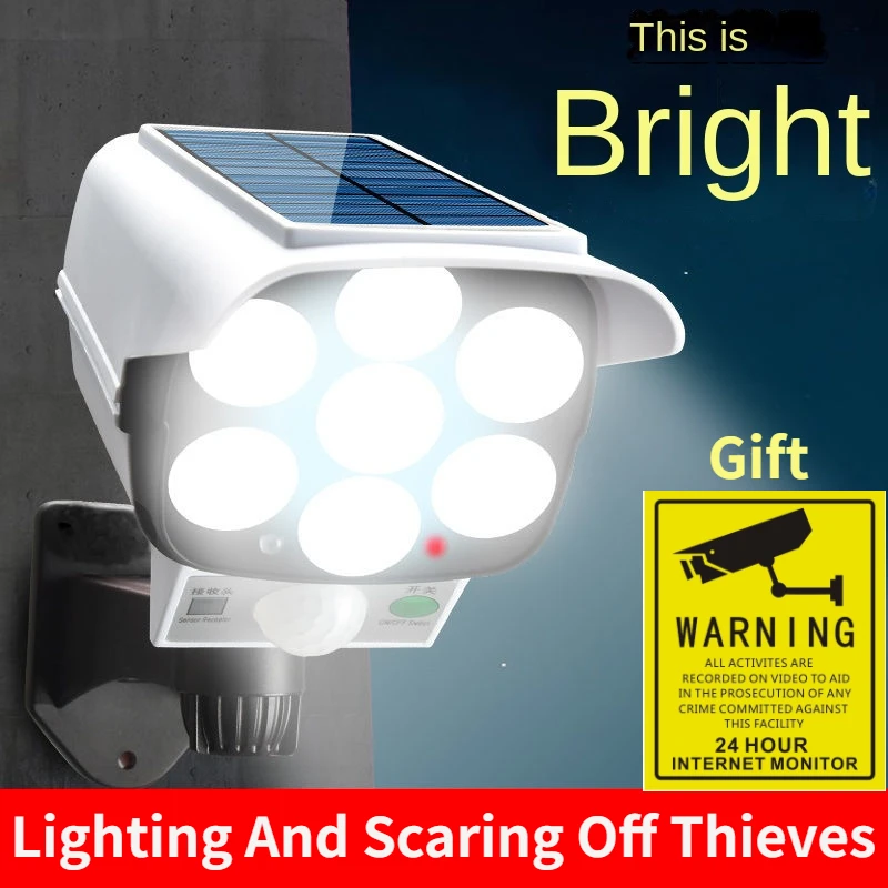 Home Security Cameras Outdoor - กลางแจ้งพลังงานแสงอาทิตย์ Light Motion Sensor กล้อง Dummy