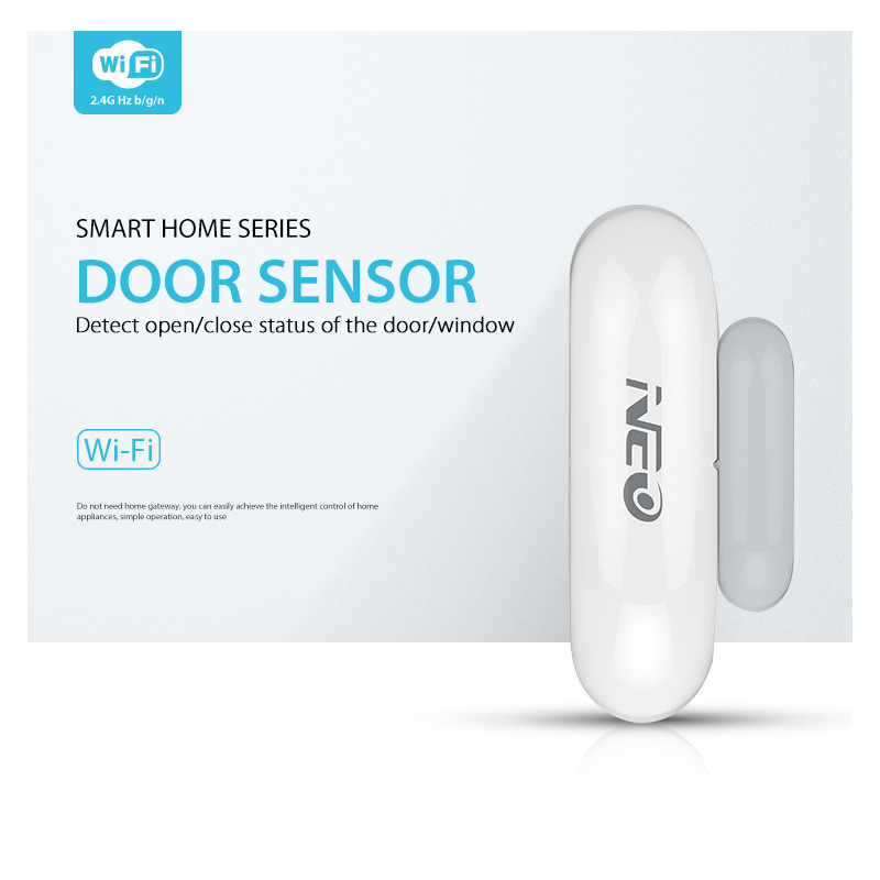 Window Alarm Sensor - ทูย่า ไวไฟเซ็นเซอร์ประตูและหน้าต่าง อุปกรณ์ตรวจจับแม่เหล็กประตูไร้สายอัจฉริยะ ตรวจจับสถานะเปิด/ปิด ขนาดเล็กและกะทัดรัด