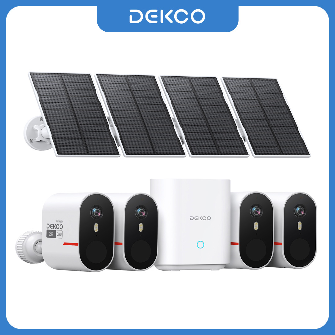 Home Security Cameras Outdoor - ระบบกล้องวงจรปิด Dekco 3MP WiFi Solar พร้อมชุดกล้อง
