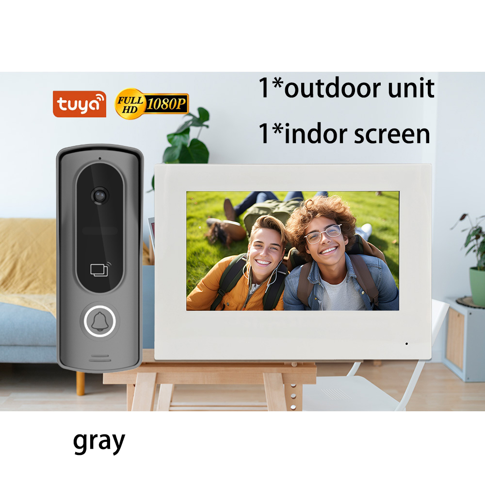 Home Security And Camera System - ระบบความปลอดภัยประตูบ้านอัจฉริยะ Tuya Wifi วิดีโออินเตอร์คอม วิดีโอดอร์โฟน หน้าจอสัมผัสสี