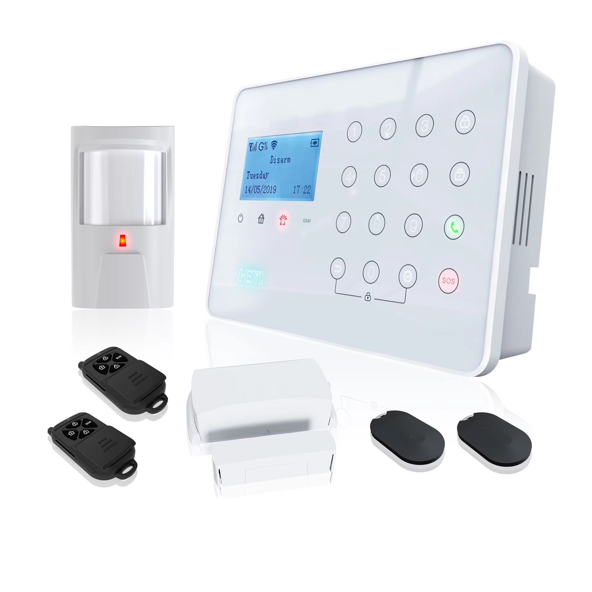 Home Security System - ระบบเตือนภัย ระบบรักษาความปลอดภัยไร้สายสำหรับบ้าน เซ็นเซอร์ตรวจจับความเคลื่อนไหว PIR ภายนอกอาคาร ระบบเตือนภัยทางเข้าบ้าน