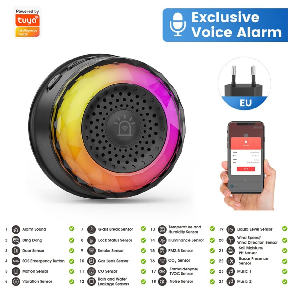 อัปเดต ไซเรนอัจฉริยะ Tuya Wifi - Home Security Uk บทวิจารณ์และราคา