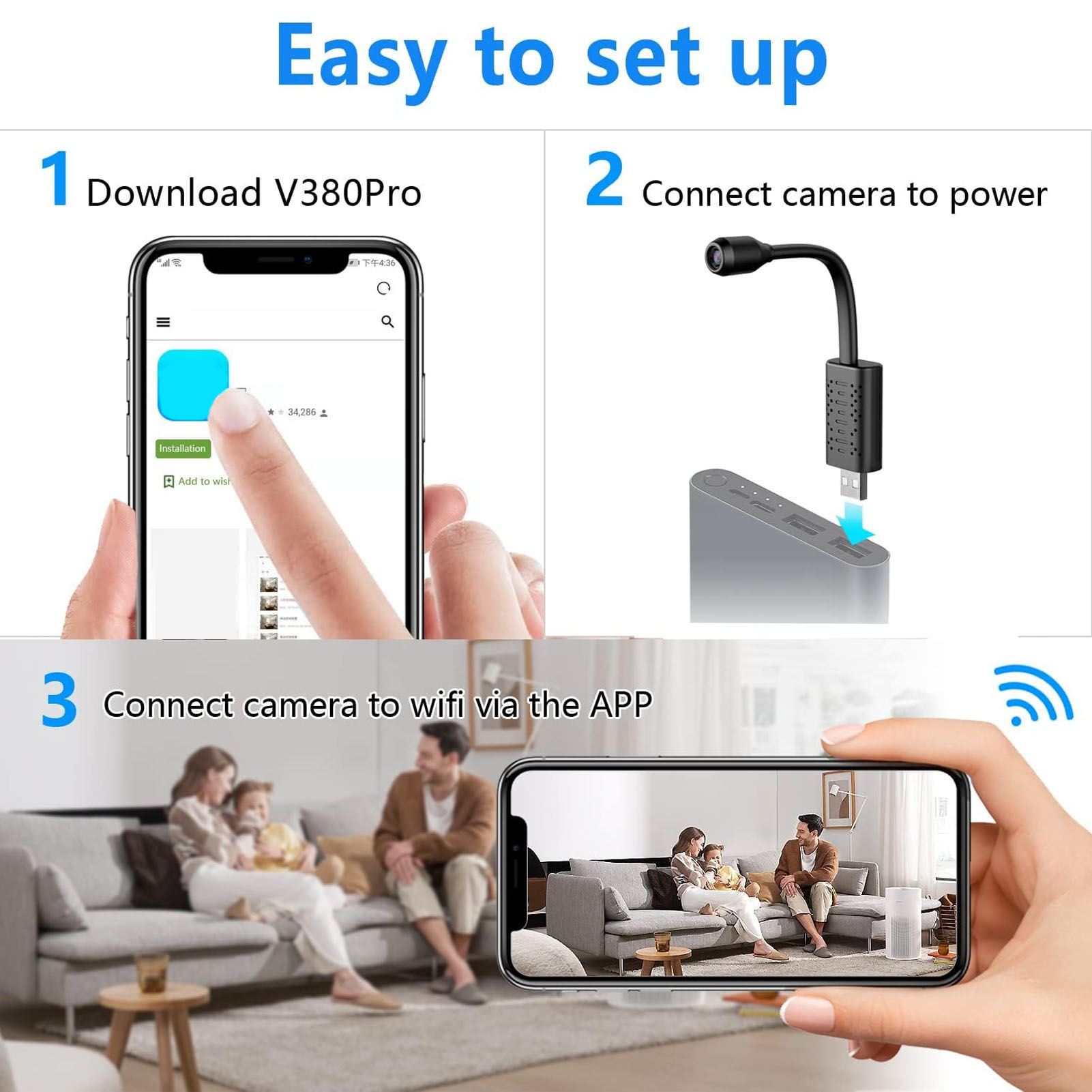 ขนาดเล็กสำหรับกล้องไร้สาย Wi-F - Home Security Premium บทวิจารณ์และราคา