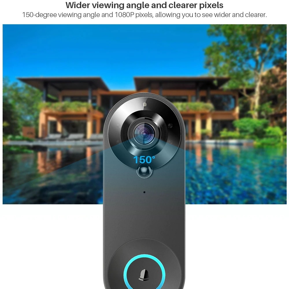 Tuya 1080P Wireless WIFI Doorb - Home Security Premium บทวิจารณ์และราคา