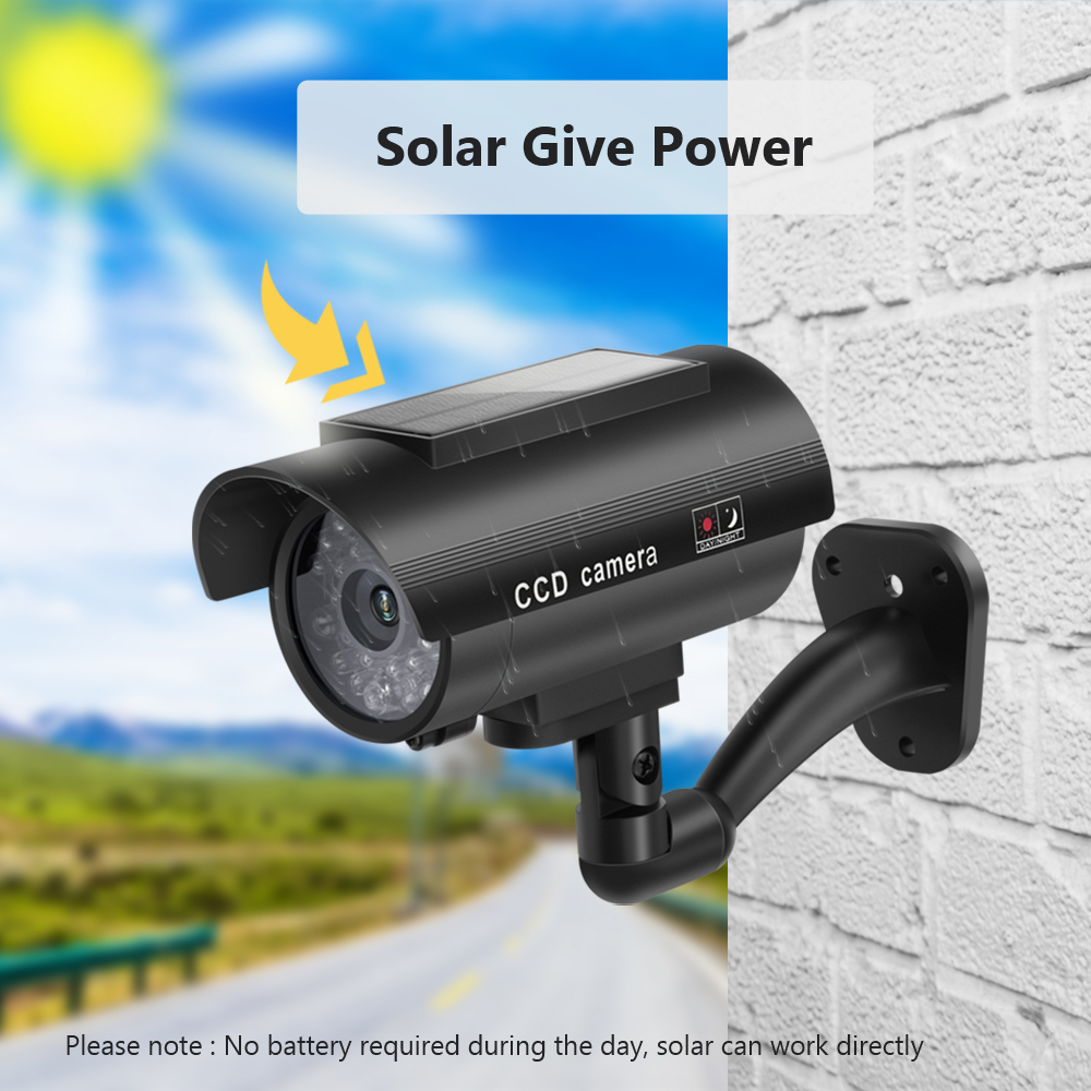 แผงเซลล์แสงอาทิตย์จำลองกล้องวง - Home Security Cameras Outdoor บทวิจารณ์และราคา