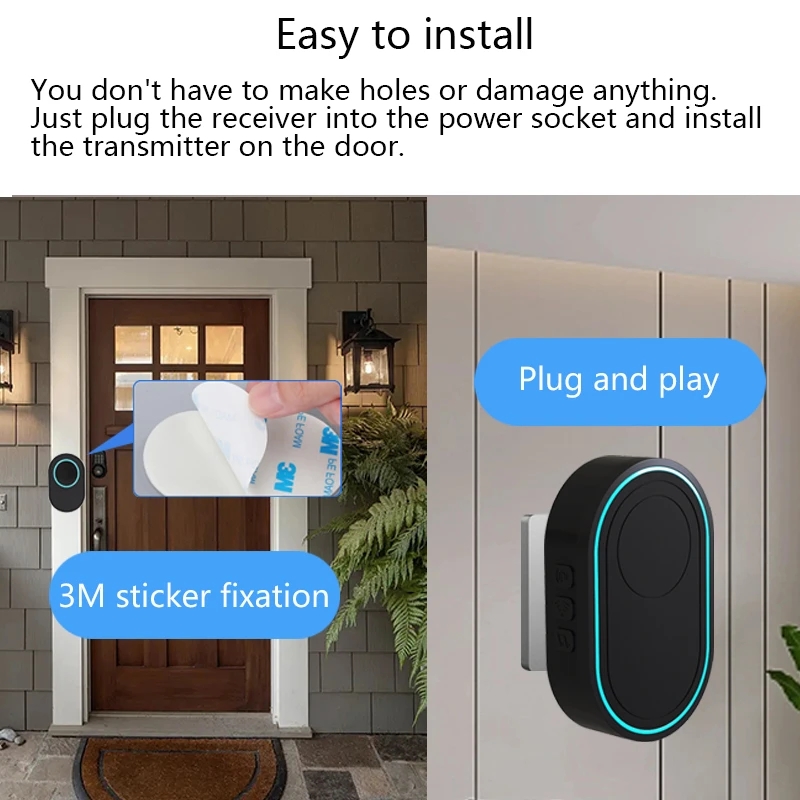 Wireless Doorbell กลางแจ้ง Wel - Home Security Uk บทวิจารณ์และราคา