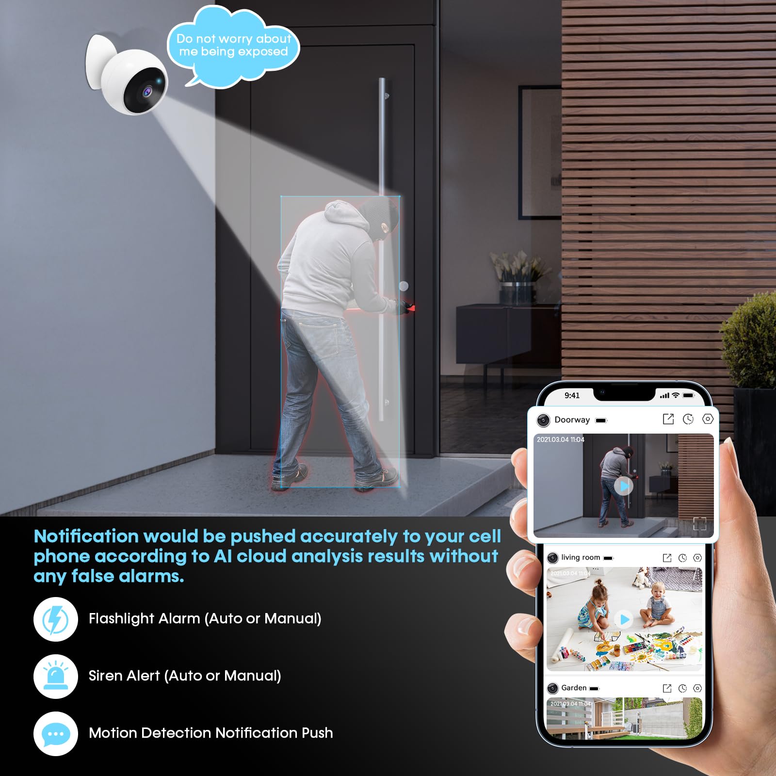 กล้องรักษาความปลอดภัยไร้สาย Wi - Home Security Premium บทวิจารณ์และราคา