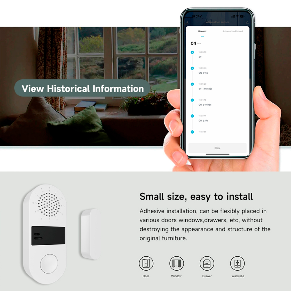 เซ็นเซอร์ตรวจจับประตูหน้าต่างไ - Window Alarm Sensor บทวิจารณ์และราคา