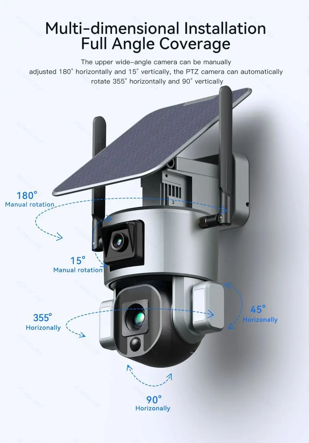 กล้องโซลาร์ไร้สาย 4G เลนส์คู่  - Home Security Uk บทวิจารณ์และราคา