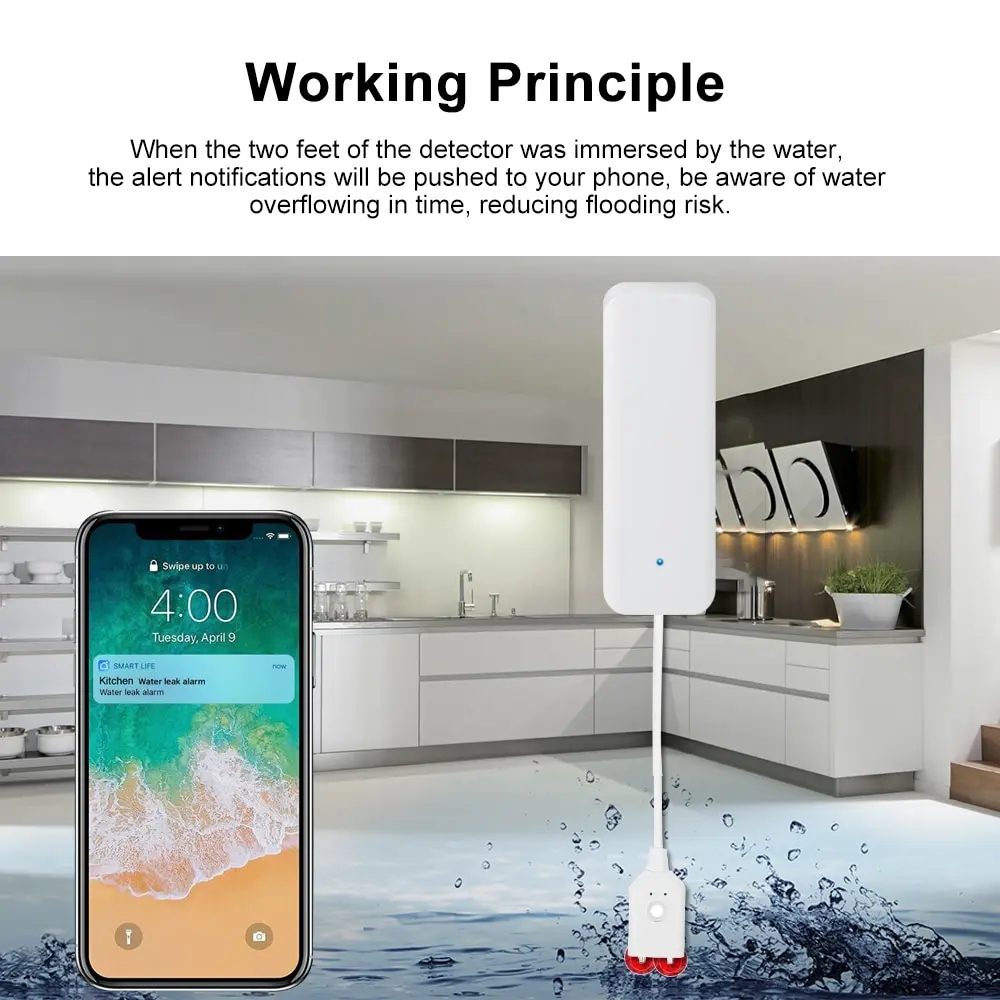 Tuya เซ็นเซอร์น้ำรั่ว, มีไวไฟอ - Home Security System บทวิจารณ์และราคา